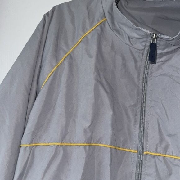 Athletic Works Gray & Yellow Windbreaker Jacket LIKE 1X - Picture 3 of 11